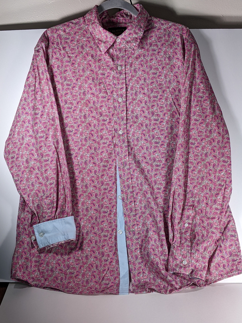 Daniel Cremieux Pink Paisley Long-Sleeve Button-Down Shirt. Size XL.